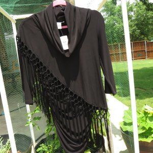 Women's Black Top with Shawl by Joseph Ribkoff